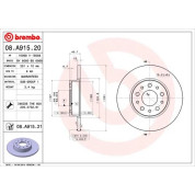 40 482 026 Bremsscheibe HA | FIAT 500L 12 | 08.A915.21