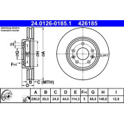 Bremsscheibe Nissan P. Qashqai/X-Trail 1.2-2.0 13 | 24.0126-0185.1