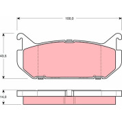 Bremsklötze HA | MAZDA MX-6,626,Xedos6 91 | GDB1140