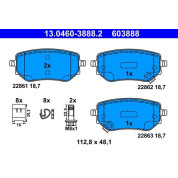 Bremsbelagsatz, Scheibenbremse | 13.0460-3888.2