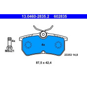 Bremsbelagsatz Ford T. Focus 1.4-2.0 16V 98-04 | 13.0460-2835.2