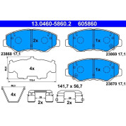 Bremsbelagsatz Honda P. Cr-V 2.0-2.4 01-06 | 13.0460-5860.2