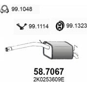 Endschalldämpfer | VW Caddy III 1.4 04 | 58.7067