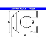 Halter, Bremsschlauch | 24.5004-0001.1