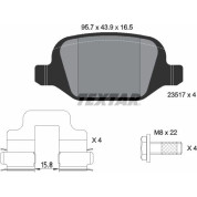 Bremsbelagsatz Alfa Bd. 147 | 2351703