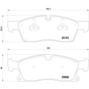 BREMBO Bremsklötze VA | MERCEDES GL-Klasse (X166) | P 50 108