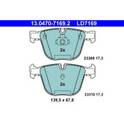 Bremsbelagsatz Bmw T. 1/3/5/6/7/X5/X6 2,5-5,0 02- Keramik | 13.0470-7169.2