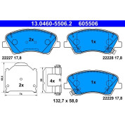 Bremsbelagsatz, Scheibenbremse | 13.0460-5506.2