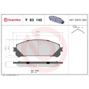 BREMBO Bremsklötze VA | LEXUS RX 09 | P 83 145