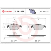 BREMBO Bremsklötze HA | MERCEDES C. E-Klasse 07 | P 50 068