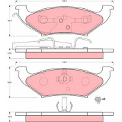 Bremsklötze HA | CHRYSLER Voyager 96 | GDB4045