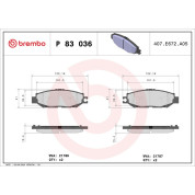 BREMBO Bremsklötze HA | LEXUS LS | P 83 036