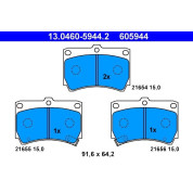 Bremsbelagsatz Kia P. Rio 1.3/1.5 16V 00-05 | 13.0460-5944.2