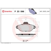 BREMBO Bremsklötze VA | FIAT Panda, Punto 93-12 | P 23 096