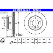 Bremsscheibe Db P. Sprinter 95-06 | 24.0122-0245.1