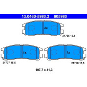 Bremsbelagsatz Mitsubishi T. Eclipse/Galant 92-03 | 13.0460-5980.2