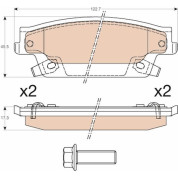 Bremsklötze HA | CADILLAC SRX 2004 - 2008 | GDB4452