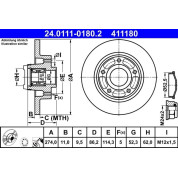 Bremsscheibe | 24.0111-0180.2