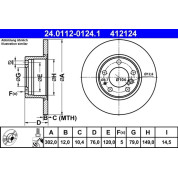 Bremsscheibe Bmw S. 5 1.8-2.5 88-97 | 24.0112-0124.1