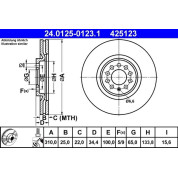 Bremsscheibe Vw P.Polo 1.0-1.8 14 | 24.0125-0123.1