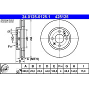 Bremsscheibe | 24.0125-0125.1