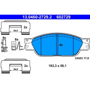 Bremsbelagsatz Jaguar P. S-Type 2,5-4,2 V8 99-07 | 13.0460-2729.2