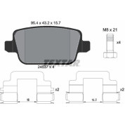 Bremsbelagsatz Ford T. Mondeo 07-/Galaxy/Kuga | 2453703