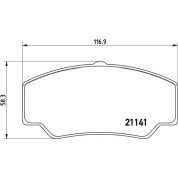 BREMBO Bremsklötze VA | FORD Transit 85-92 | P 24 023