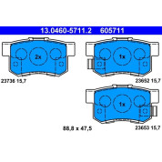 Bremsbelagsatz Honda T. Accord/Cr-V/Fr-V 01-09 | 13.0460-5711.2