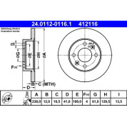 Bremsscheibe Dacia P. Logan/Sandero 1.2-1.6 04 | 24.0112-0116.1