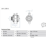 Lichtmaschine | BMW 120Ah | 0 986 046 270