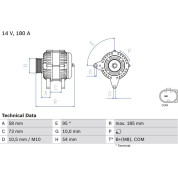 Lichtmaschine | BMW 1,3 Serie | 0 986 082 850