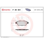 BREMBO Bremsklötze HA | MAZDA 6 02 | P 49 051