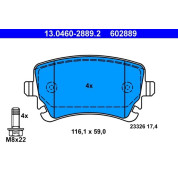 Bremsbelagsatz Vw T. A4/A6/A8/T5 Ohne Sensor | 13.0460-2889.2