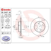 86 481 048 Bremsscheibe VA | HONDA Civic 01 | 09.5457.31