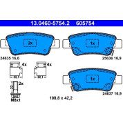 Bremsbelagsatz Honda T. Cr-V Ii/Iii/Iv 01 | 13.0460-5754.2