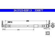 Bremsschlauch | 24.5123-0281.3