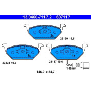 Bremsbelagsatz Vw P. A3/Bora/Golf 4/Polo/Octavia/Fabia/Ibiza Mit Sensor | 13.0460-7117.2