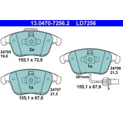 Bremsbelagsatz Audi S. A4/A5 07-17 Keramik | 13.0470-7256.2