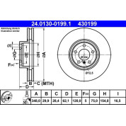 Bremsscheibe Bmw P. X5/X6 07- 348Mm | 24.0130-0199.1