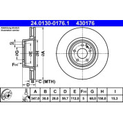 Bremsscheibe Vw S. A6 04 | 24.0130-0176.1