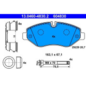 Bremsbelagsatz Iveco P. Täglich 06-14 | 13.0460-4830.2