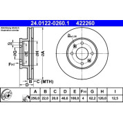 Bremsscheibe | 24.0122-0260.1