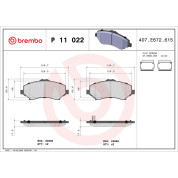 BREMBO Bremsklötze VA | JEEP Cherokee VW Routan 08-16 | P 11 022