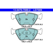 Bremsbelagsatz Bmw P. E39 2.0-3.5 95-04 Keramik | 13.0470-7089.2