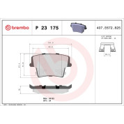 BREMBO Bremsklötze HA | CHRYSLER 300 C 04 | P 23 175