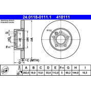 Bremsscheibe Vw P. T4 96-03 | 24.0118-0111.1