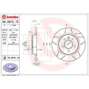 Bremsscheibe HA Brembo Max | FORD C-Max, Focus 03 | 08.9975.75