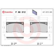 BREMBO Bremsklötze VA | RENAULT Master 80-98 | P 68 012