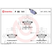 BREMBO Bremsklötze VA | VW T5 03 | P 85 141